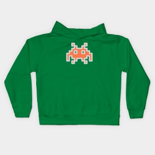 Alien Invader.Peach. Kids Hoodie